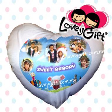 Photo Cushion - Love Shape(Blue)