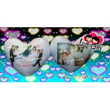 Photo Cushion - Love Shape(Rose Pink)