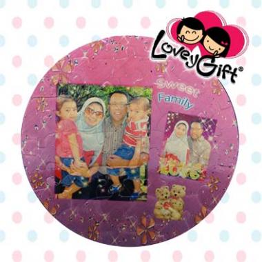 Personalized Round Puzzle (Gold)
