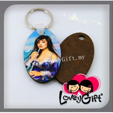 Hardboard Keychain-Oval