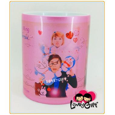 Personalized Metalic Pink Mug
