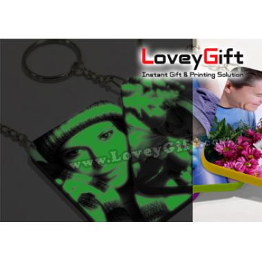 Luminous Polymer Keychain (Rectangle)